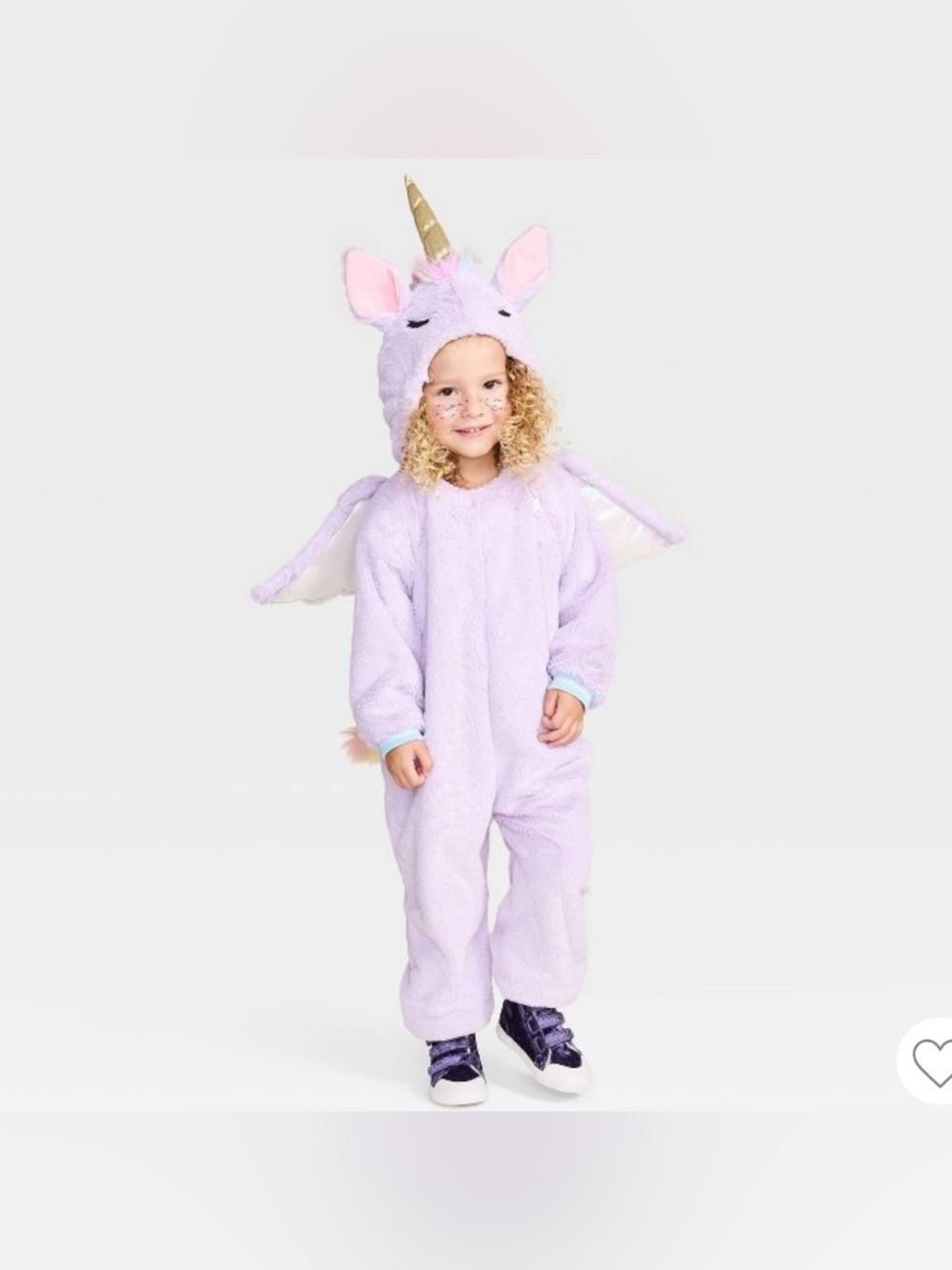 NWOT Toddler 2-3T Unicorn Halloween Costume Jumpsuit Hyde and EEK! Purple